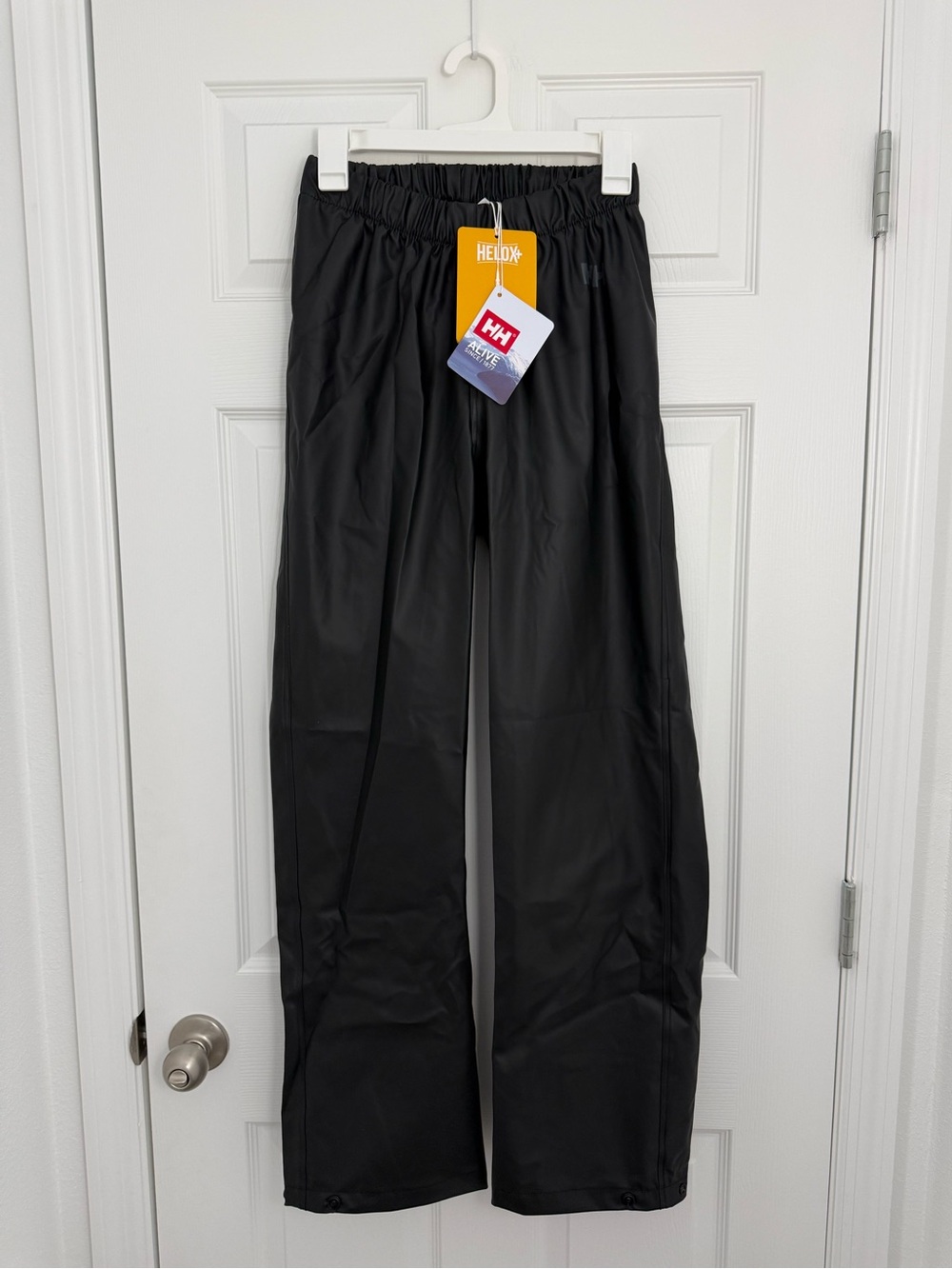 Helly Hansen Moss Rain Pants Black Women’s Size Small Helox+ Waterproof